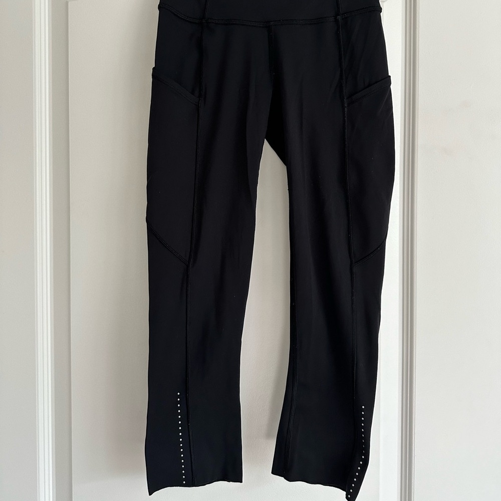 Lululemon Fast and Free High Rise Crop with pockets 23’